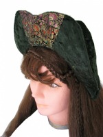 Ladies Medieval Tudor Queen Ann Boleyn Costume And Headdress Size 12 - 14